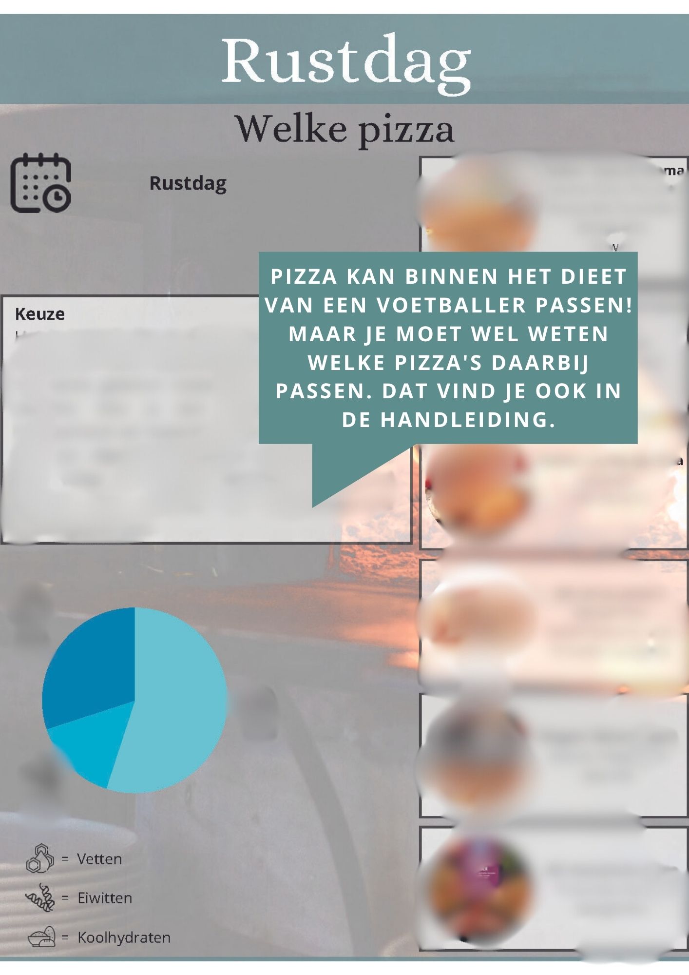 Pizza eten als voetballer