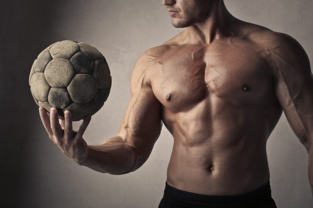 Gespierd lichaam voor voetballers